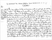 Facsimile of original manuscriptrecording the process against Bicknor.