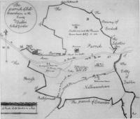 Fig.1 Part of William Petty's Down Survey 1655-57- a seventeenth century precedent for state involvement in mapping.(Courtesy of the National Library of Ireland) 