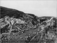 Navvies at work on the line in the early 1890s.