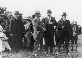 John Redmond (left) with his son William. (George Morrison)