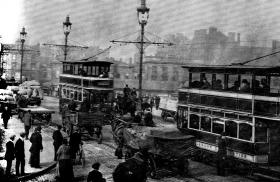 Traffic on Jamaica Bridge, Glasgow, c. 1914. (Glasgow City Archives)