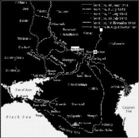 The German advance in the south, summer 1942.