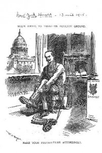 An unflattering portrayal of the diplomatic skills of Germany’s ambassador to the United States, Count von Bernstorff (New York Herald, 13 April 1915).