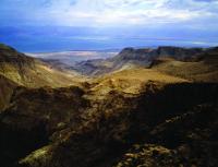 The Dead Sea, at c. 417m below sea level the lowest place on the surface of the planet, first mapped by Irishman Christopher Costigan. (San Diego Natural History Museum)