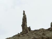 One of the Dead Sea’s curiously shaped formations—usually referred to as ‘pillars’—of rock salt.