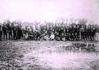 Some of the 50 volunteers of the ‘Boycott relief expedition’—mainly Orangemen from Cavan and Monaghan