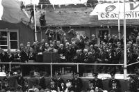 He received rapturous welcomes across the country, most especially in New Ross, whence his Wexford ancestors had emigrated. (RTÉ Stills Library)