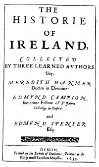 Title-page of Ware's The Historie of Ireland(1633)