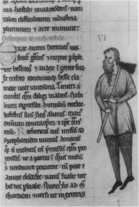 A representation of Diarmuit Murchada from the margins of a late edition of the account of Giraldis Cumbrensis.