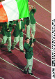 Boxer Francis Barrett carries the flag for Ireland at Atlanta, 1996. (Billy Strickland/INPHO)