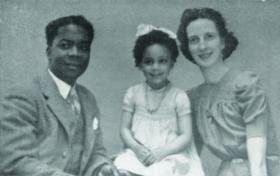 Dr Armattoe with his Swiss wife Leonie (née Schwartz, later known as ‘Marina’) and their eldest daughter Irusia. (Recollections of the Nobel Laureation)