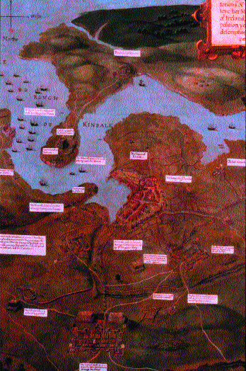 Kinsale, situated in a hollow and with poor walls, was the worst choice to withstand a siege. (Reproduced by permission of the Board of Trinity College, Dublin)