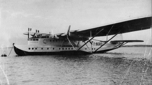 On 15 July 1938 an Air France flying boat, a Latecoere 521 F-NORD, Lientenant de Vaisseau Paris arrived at Foynes. (Foynes Flying Boat Museum)