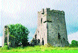 Srah Castle in the townland of Ballydrohid on the outskirts of Tullamore-a tower-house built by an English settler, John Briscoe of Cumberland, as early as 1588.