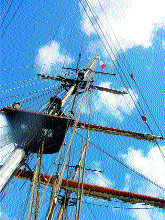 The replica ship Dunbrody at New Ross - similar to ships taken by mid-nineteenth-century emigrants from County Wexford.