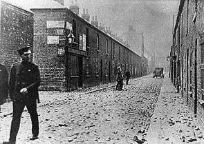 Police on patrol in the York Street area of Belfast c. 1922 after a night of rioting. (PSNI)