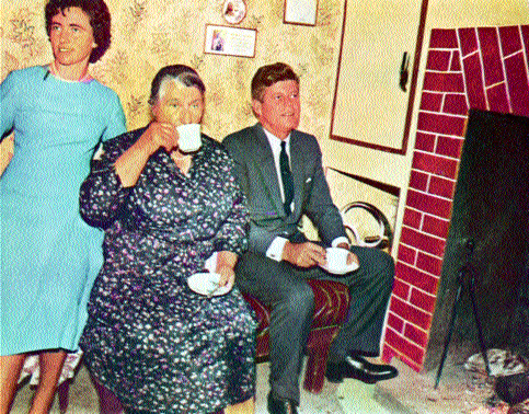 Only five months earlier President Kennedy had been sharing a cup of tea with his relations in Dunganstown, Co. Wexford. 