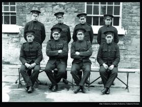 RIC constables c. 1920. The Prescott-Decie letter suggests the involvement in murderous reprisals of such regular, Irish-born members of the RIC and not just their Black-and-Tan and Auxiliary counterparts, and the commencement of reprisals months earlier than commonly believed. (Garda Archives)