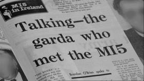 Headlines relating to ‘the Badger’, an MI5 mole in the Gardaí.(All images: Scun Scan/TG4)