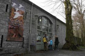 The restored stables that house the visitor centre. Coole Park House itself was demolished in 1942.