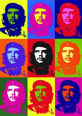 Andy Warhol’s Che, based on the Jim Fitzpatrick poster.