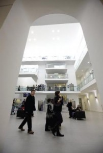 The new reception area shines out like a welcoming beacon.