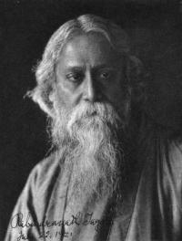 Bengali poet Rabindranath Tagore in 1921—with his flowing beard and sweeping robe he seemed the epitome of all stereotypes oriental.