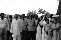 John O’Loughlin Kennedy (centre), co-founder and chief executive of Concern, with doctors and nurses at Dinajpur hospital in September 1972 (John O’Loughlin Kennedy and Kay Kennedy).