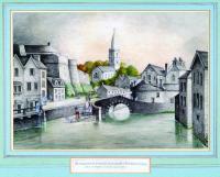 Elizabeth Fort (left) and St Fin Barre’s Cathedral (centre) in 1796. This picture of the south bank of the River Lee shows how close the monastery of Cork (where the cathedral was later built) was to the Viking settlement at the site of the late South Gate Bridge. (Crawford Art Gallery)