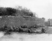 British soldiers from a Scottish regiment relaxing in west Clare during the War of Independence. Scottish regiments had a particularly bad reputation in the area. (Clare County Library)