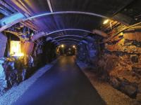 The ‘straight road’, or main tunnel, has been widened and heightened for tours but is still a forbidding place. The original was only 4ft high and just wide enough to take two hutches (trolleys), so the miners had to stoop or crawl the mile or two to the coalface at the start of the working day and back again at the end.