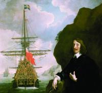 Peter Pett and the Sovereign of the Seas. The Sovereign was built in Woolwich in 1637 by shipbuilder Pett, the largest of several ships commissioned by King Charles I. Ironically, when civil war broke out in 1642 the bulk of this expanded navy joined the parliamentary cause. (National Maritime Museum, London)