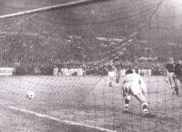 One of several by-now-familiar World Cup play-off heartaches for the Republic of Ireland—Noel Cantwell (second from right) can only watch in anguish as a shot from Antonio Ufarte leaves goalkeeper Pat Dunne stranded for Spain’s winner in Paris in November 1965. (Central Press/Getty Images)