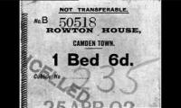 A ticket for Arlington House, one of the ‘Rowton Houses’, a chain of hostels built in London by the Victorian philanthropist Lord Rowton. (workhouses.org.uk)