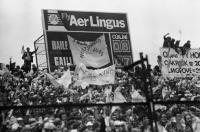 The Hill’s alive!—‘Heffo’s Army’ cheer on their team on the way to beating Galway in the 1974 All-Ireland final. The Cogar documentary busted the myth that Hill 16 was built from the rubble left behind after the British army shelled Dublin during the Easter Rising. (Irish Photo Archive)