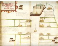 Thomas Raven’s ‘The buildings belonging to the Company of Drapers at Monnemore’ (1622)—like the Spaniards in America, the English government had long promoted urbanisation as a means of broadening and deepening its control in Ireland. (Drapers’ Hall)