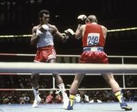 Three times (1972, 1976 and 1980) heavyweight gold medallist Teófilo Stevenson (who passed away just before this issue went to press)—one of a production line of highly skilled and successful full-time (state-sponsored) ‘amateur’ boxers from Cuba.