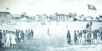 A mid-nineteenth-century cricket match at Lord’s, headquarters of the MCC and universally known as the home of cricket, where the match against the ‘gentlemen of Ireland’ was played on 26–27 May 1862.