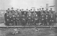 Pirrie (centre, front row) with Ministry of Shipping staff in 1918. During the Great War Lloyd George appointed Pirrie controller general of merchant shipbuilding. He was phenomenally successful at replacing tonnage lost to German U-boats. (Harland & Wolff)