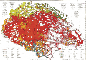 Above: The ‘Red Map’ prepared by Pál Teleki for the Paris negotiations shows the ethnic populations in the kingdom of Hungary based on figures for declared first spoken language in the 1910 census, which may have been biased in favour of Hungarians (shown in red).