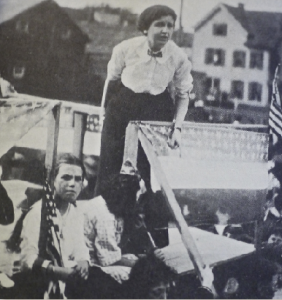 Elizabeth Gurley Flynn speaking in Paterson (‘Silk City’), New Jersey, in May 1913.