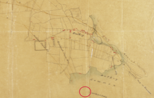 Extracts from 1815 maps of harbour development consultant John Rennie (1761–1821), the renowned Scottish civil engineer, showing Dalkey (above), then a small village, and the ‘inclined plains’ and possible rail routes (orange lines) for transporting rock quarried from Dalkey Common.