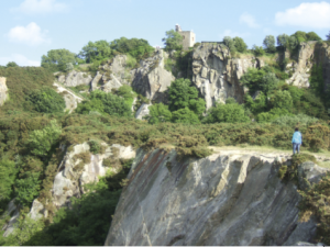 The north side of Dalkey Hill, source of the granite blocks used to build the Dún Laoghaire piers.