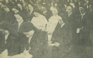 A section of the attendance at the summer refresher course organised by the History Teachers’ Association of Ireland in the Dominican College, Eccles Street, 1–5 July 1968. (Irish Times)