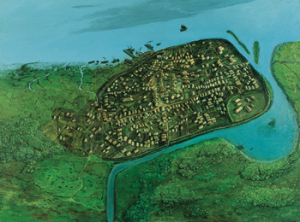 Reconstruction of Dublin c. 1000. (NMI)