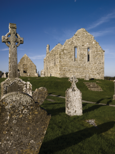 Clonmacnoise, Co. Offaly—an entry in the Annals of Ulster under the year 845 confirms that the Vikings rampaged throughout the central midlands and plundered and burned Clonmacnoise. (Tourism Ireland) 