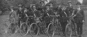  A Volunteer cycle corps at Fairview Park, ready for the journey to Howth.