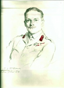 A 1918 sketch of Major J.A.F. Cuffe by Solomon J. Solomon.