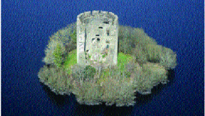 The recently conserved Clough Oughter castle, the last Irish stronghold to surrender to Cromwell’s forces in April 1653. The top floor is devoted to its history.