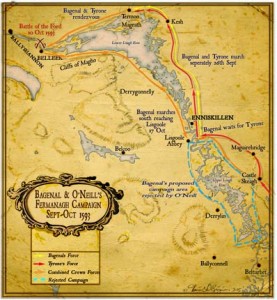  Map of Bagenal and Tyrone’s Fermanagh campaign, September–October 